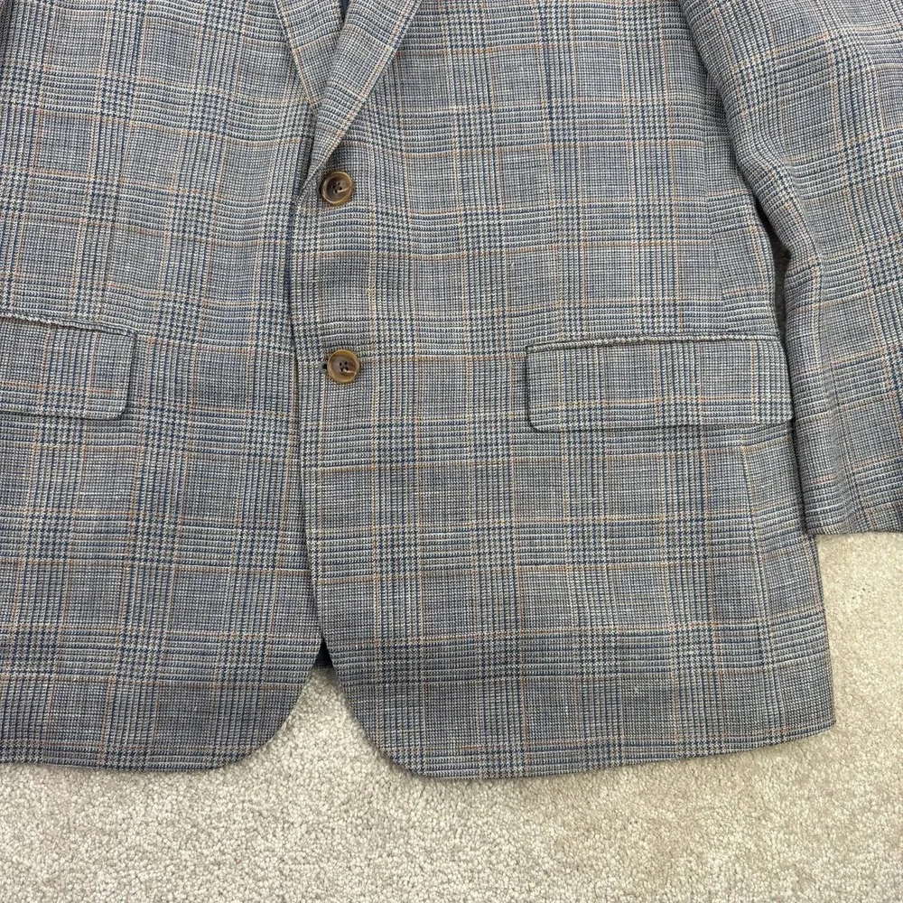 Brooks Brothers 1818 Madison Fit‎ Blazer Jacket Silk/Wool Houndstooth Size 42s